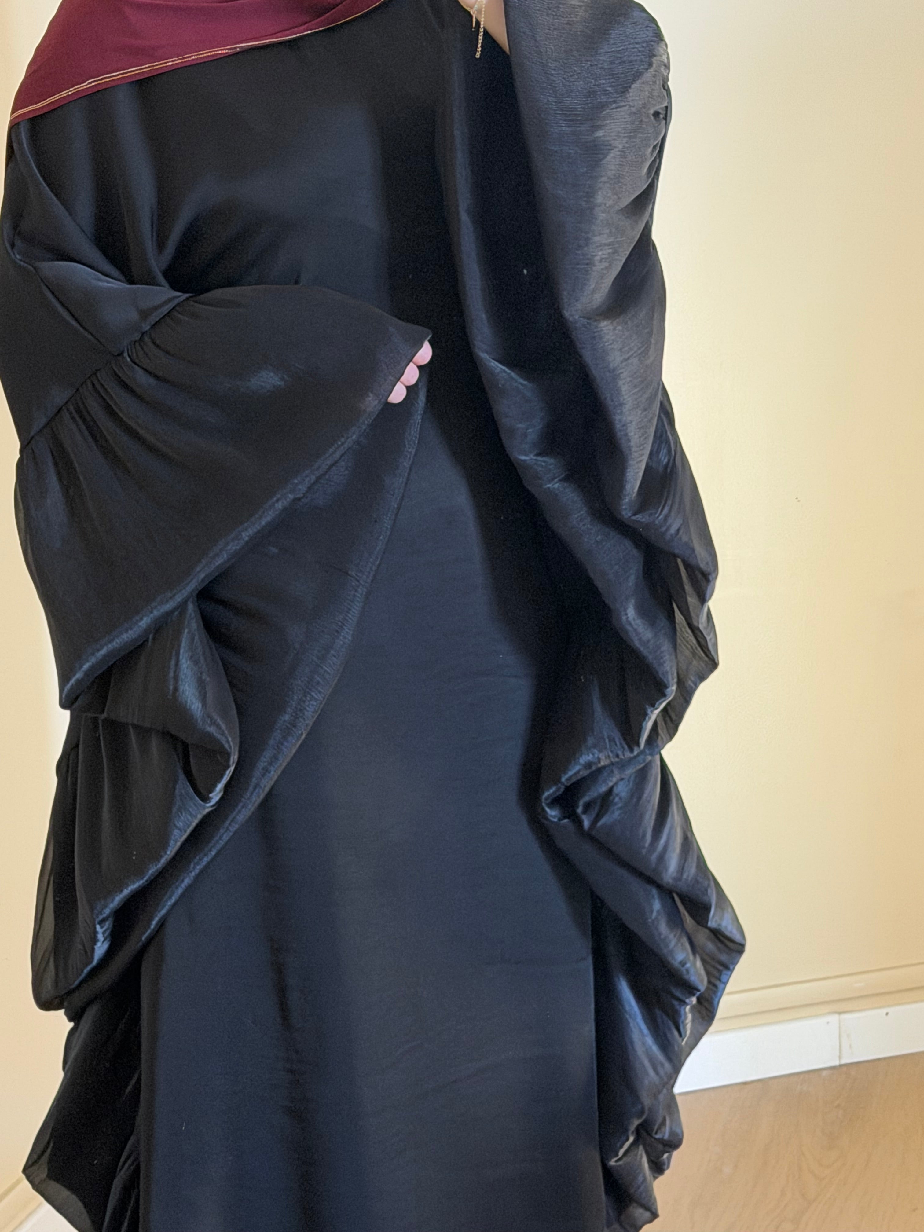 Abaya manches bouffantes