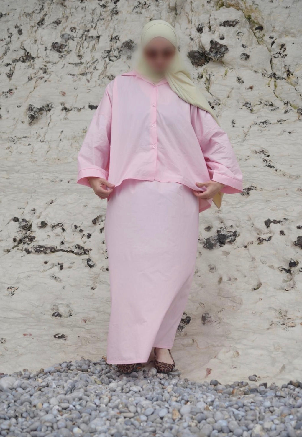 Ensemble Nun rose pastel