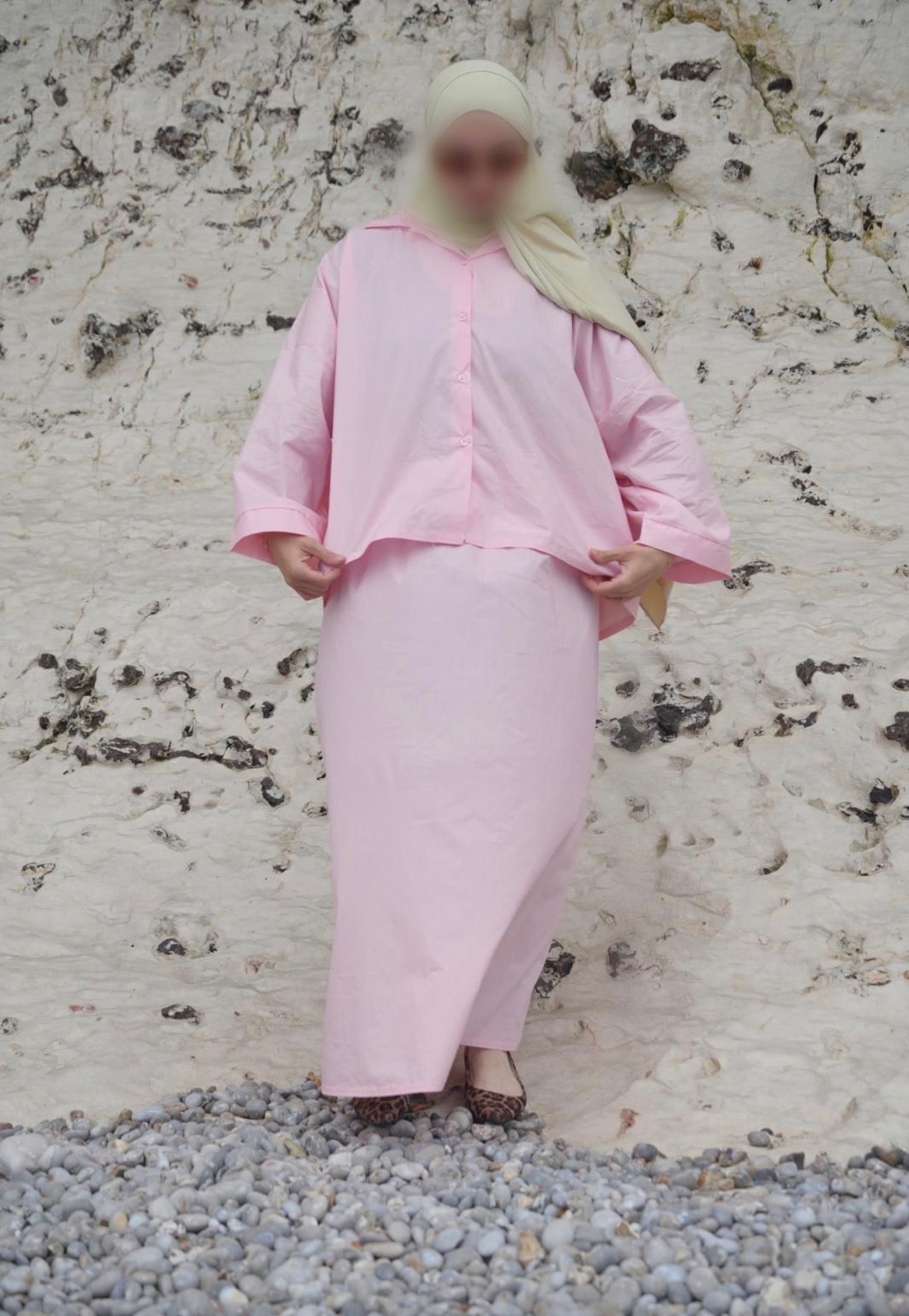 Ensemble Nun rose pastel