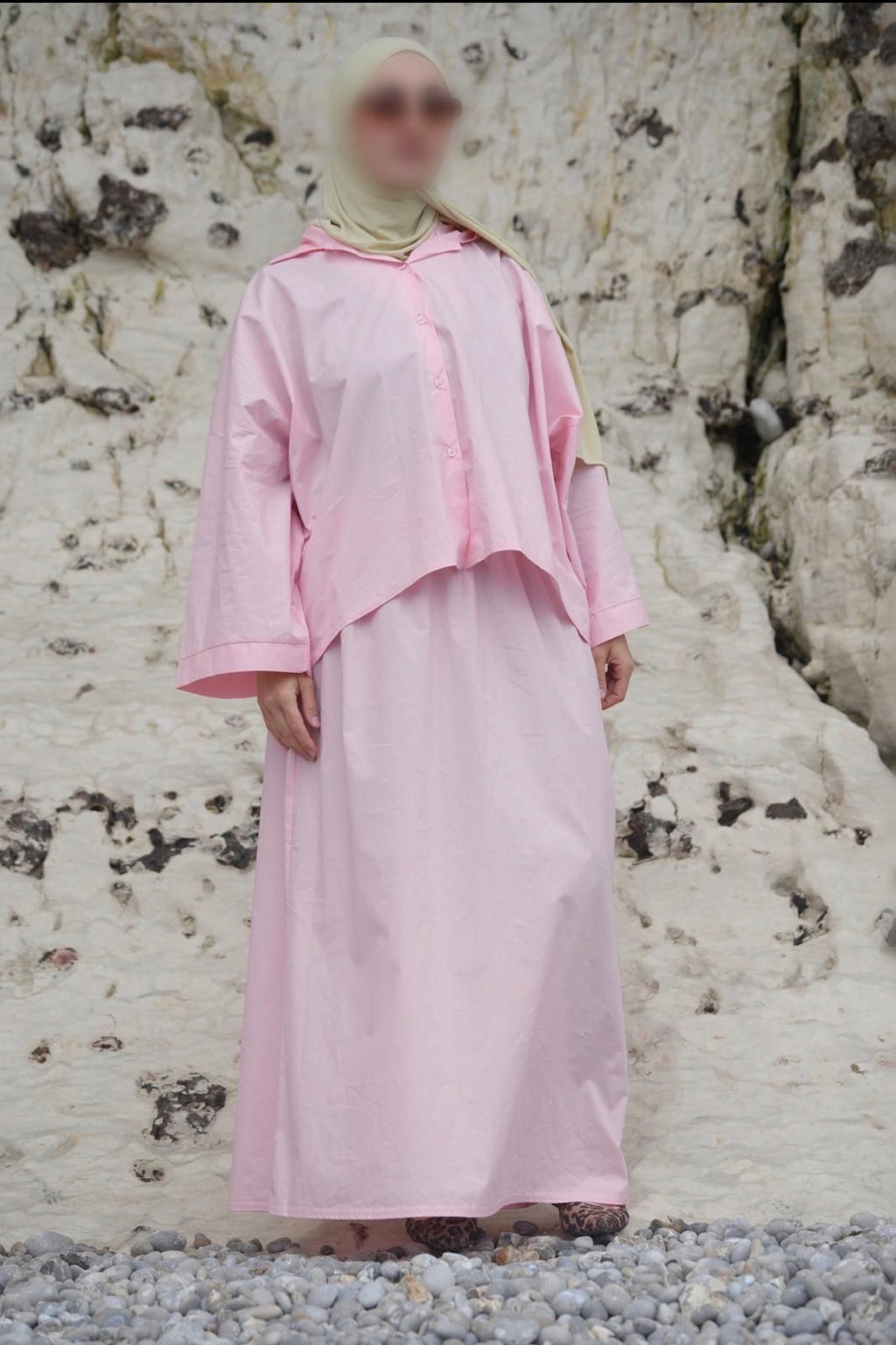 Ensemble Nun rose pastel